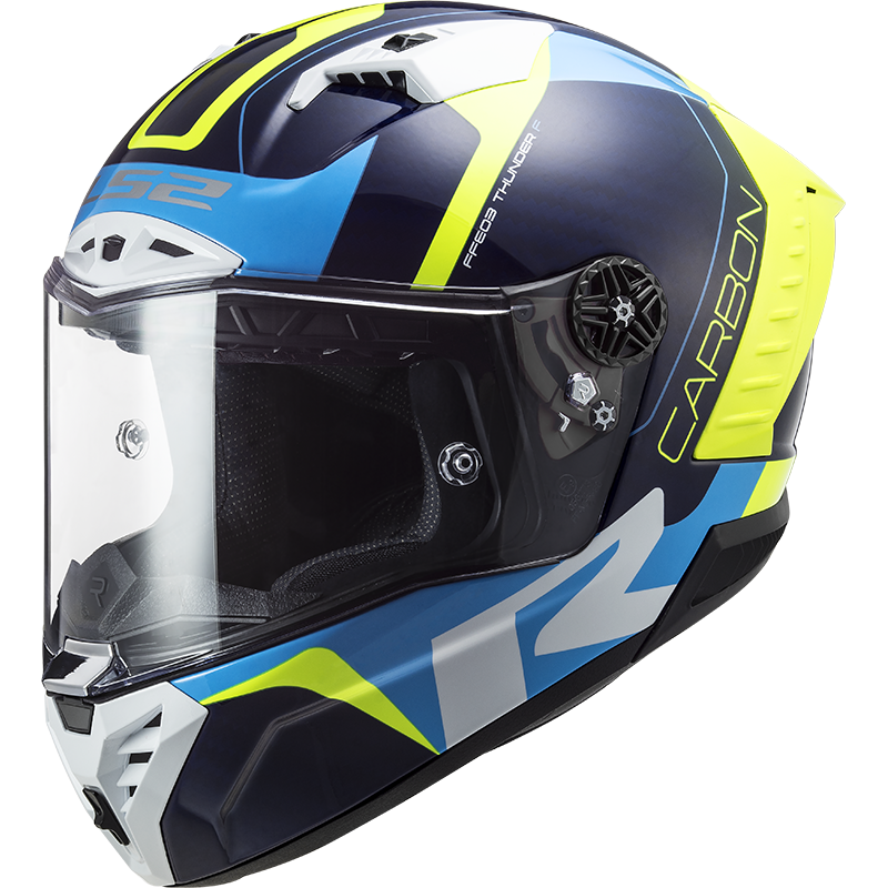 LS2 FF805 THUNDER C RACING1 GL.BLUE H-V YELLOW XXL