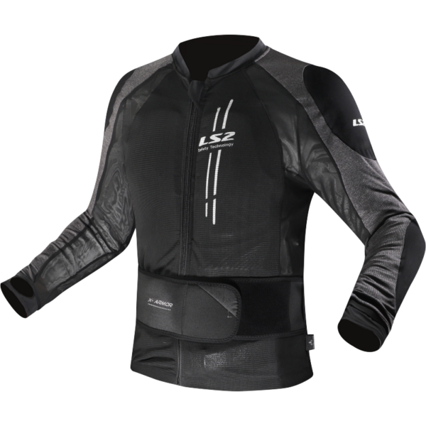 LS2 X-ARMOR MAN JACKET BLACK SILVER 3XL-4XL