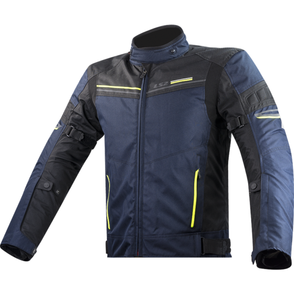 LS2 SHADOW MAN JACKET BLUE BLACK H-V YELLOW L