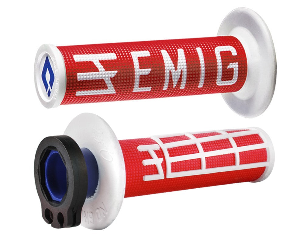 ODI GRIPS MX Lock-on v2 EMIG 4-Stroke Red/White