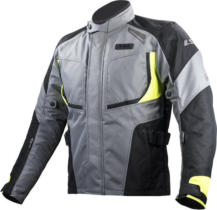 LS2 PHASE MAN JACKET GREY BLACK YELLOW M