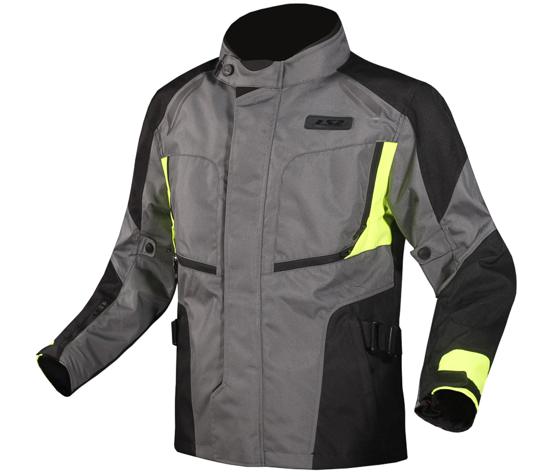 LS2 PHASE MAN JACKET GREY BLACK YELLOW